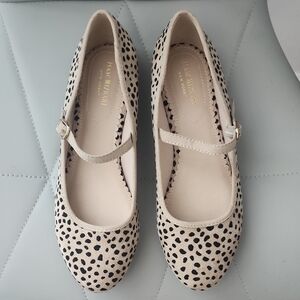 Black and Cream Polka Dot Mary Jane Flats